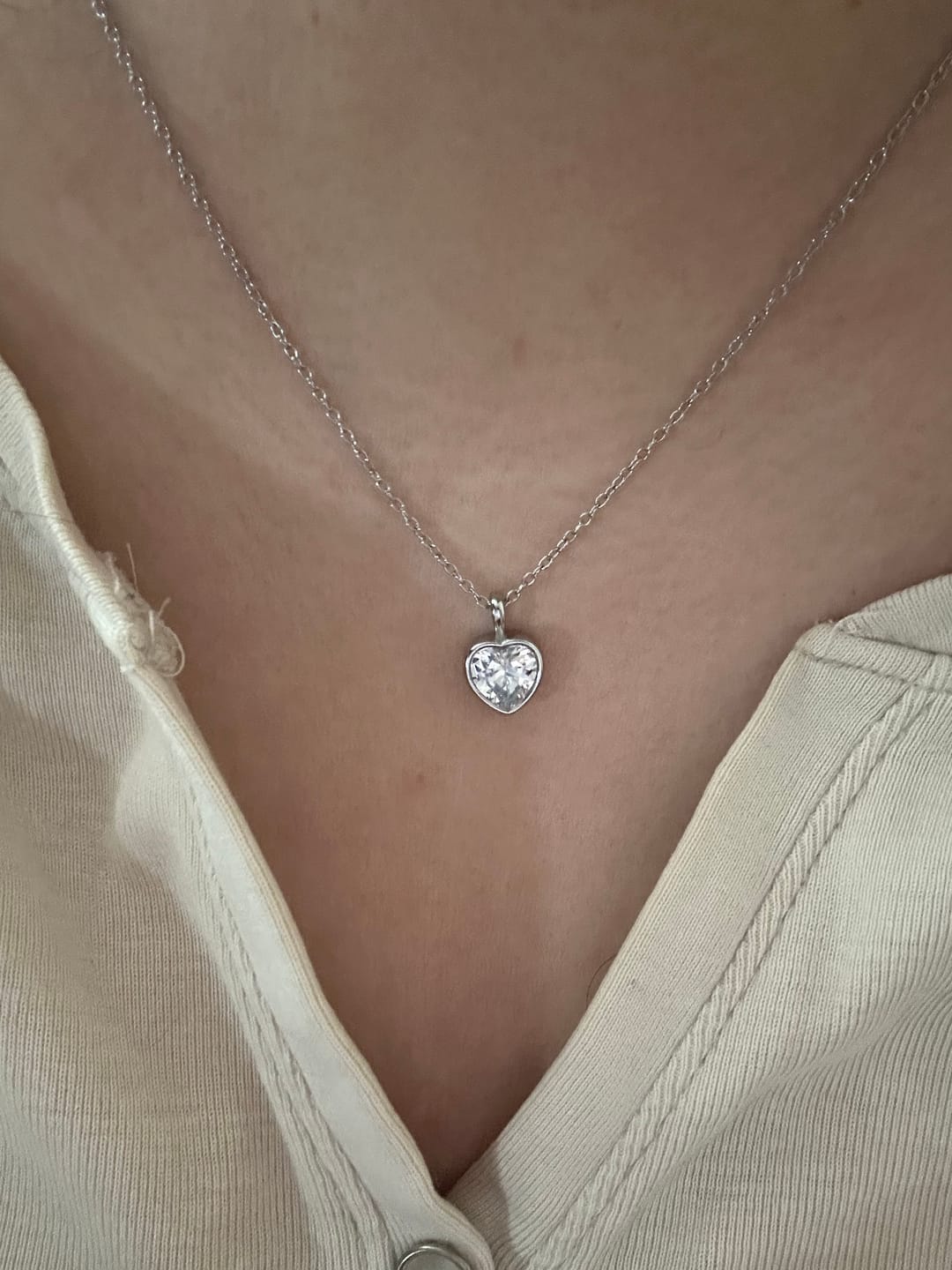 Customer photo review of Collar Amour Plata + Zirconia