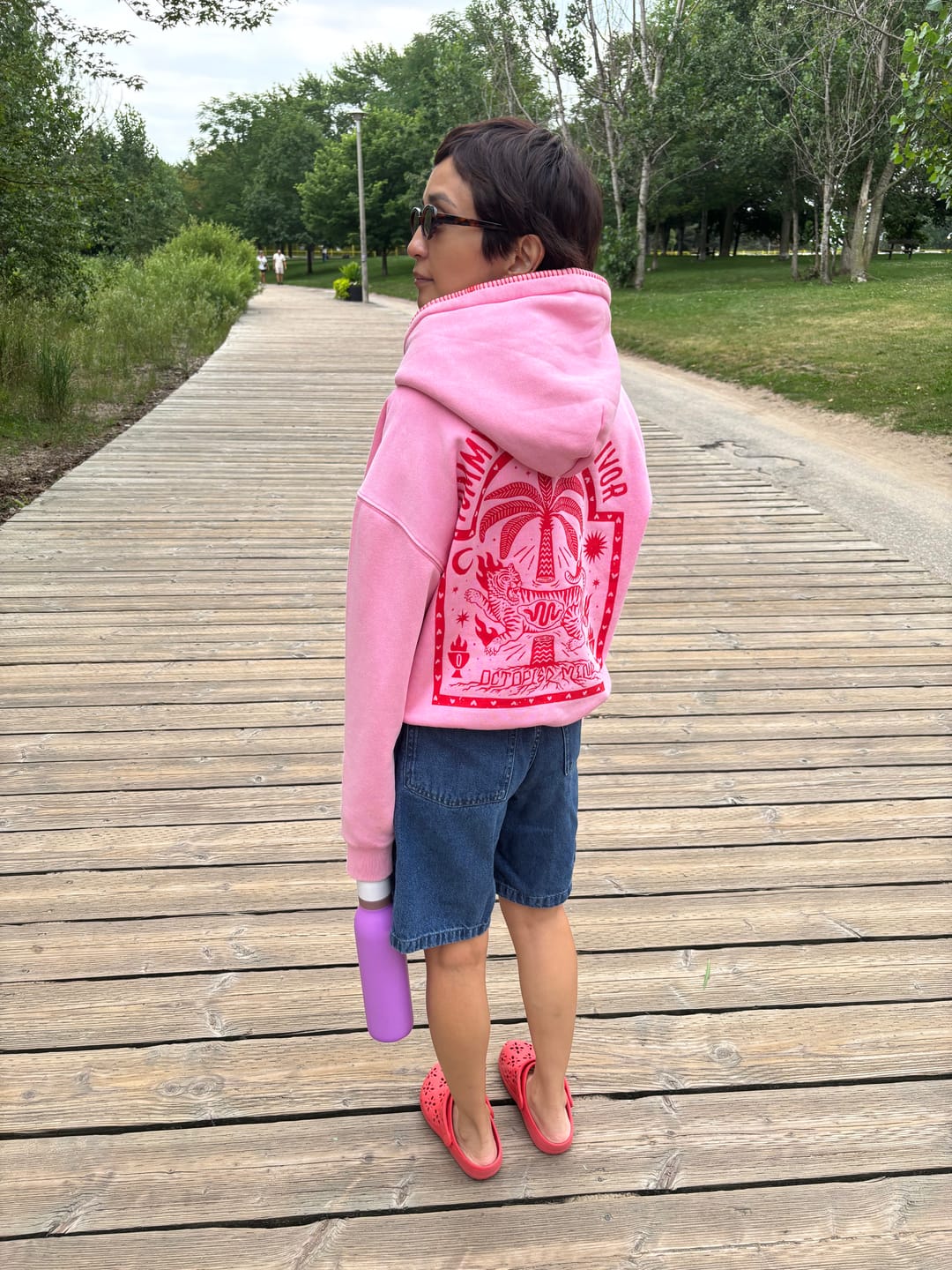Customer photo review of Tummy Ache Survivor Hoodie