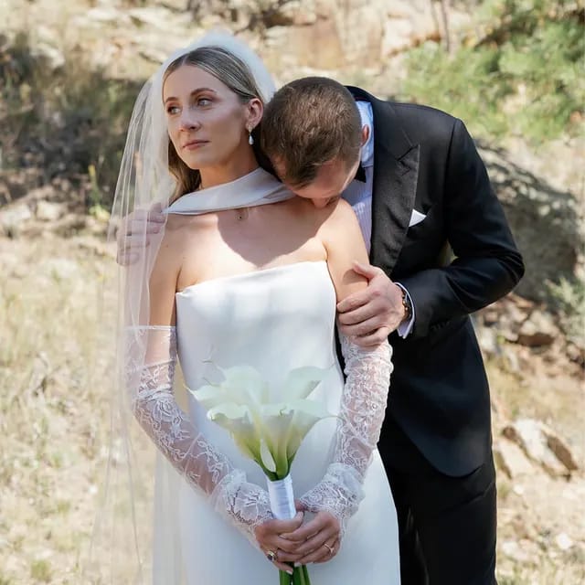 Customer photo review of French Lace Scallop Bridal Sleeves