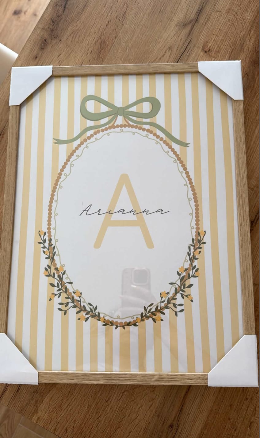 Customer photo review of Personalized Nursery Name – Personalized wall art