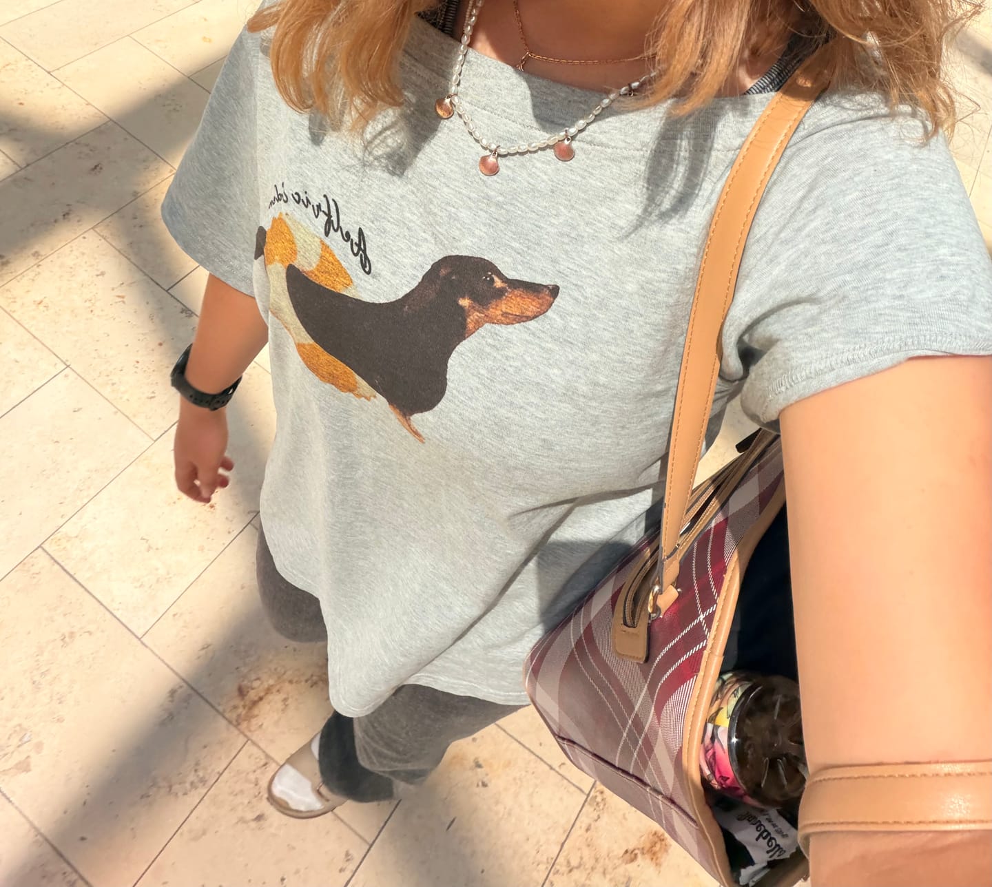 Customer photo review of Aelfric Eden Dachshund Off-The-Shoulder Tee