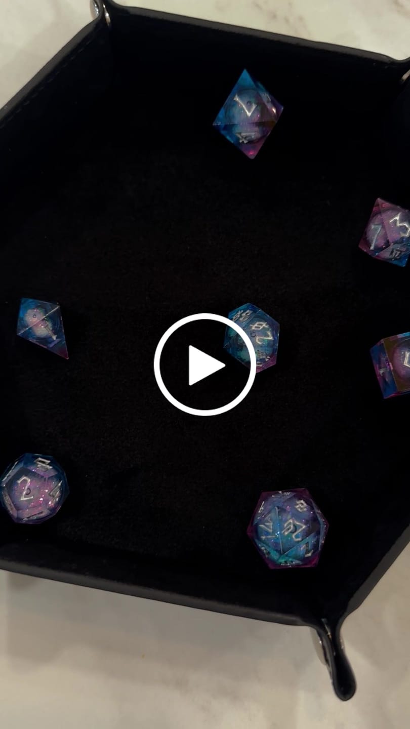 Customer video review of Celestial Galaxy Liquid Core Dice Set