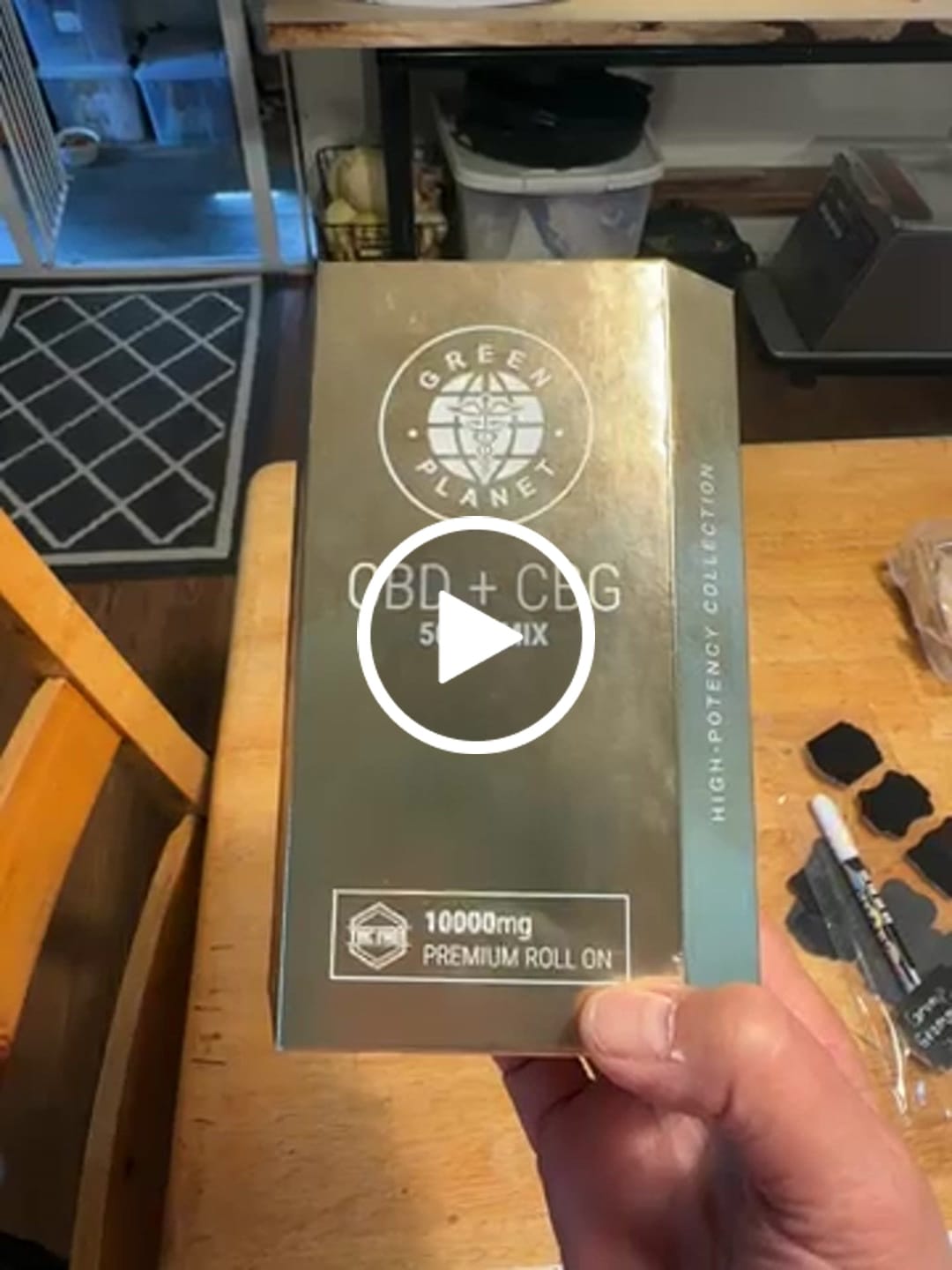 Customer video review of CBD + CBG 10000Mg 50/50 Mix Pain Relief Roll-On 3 Oz.
