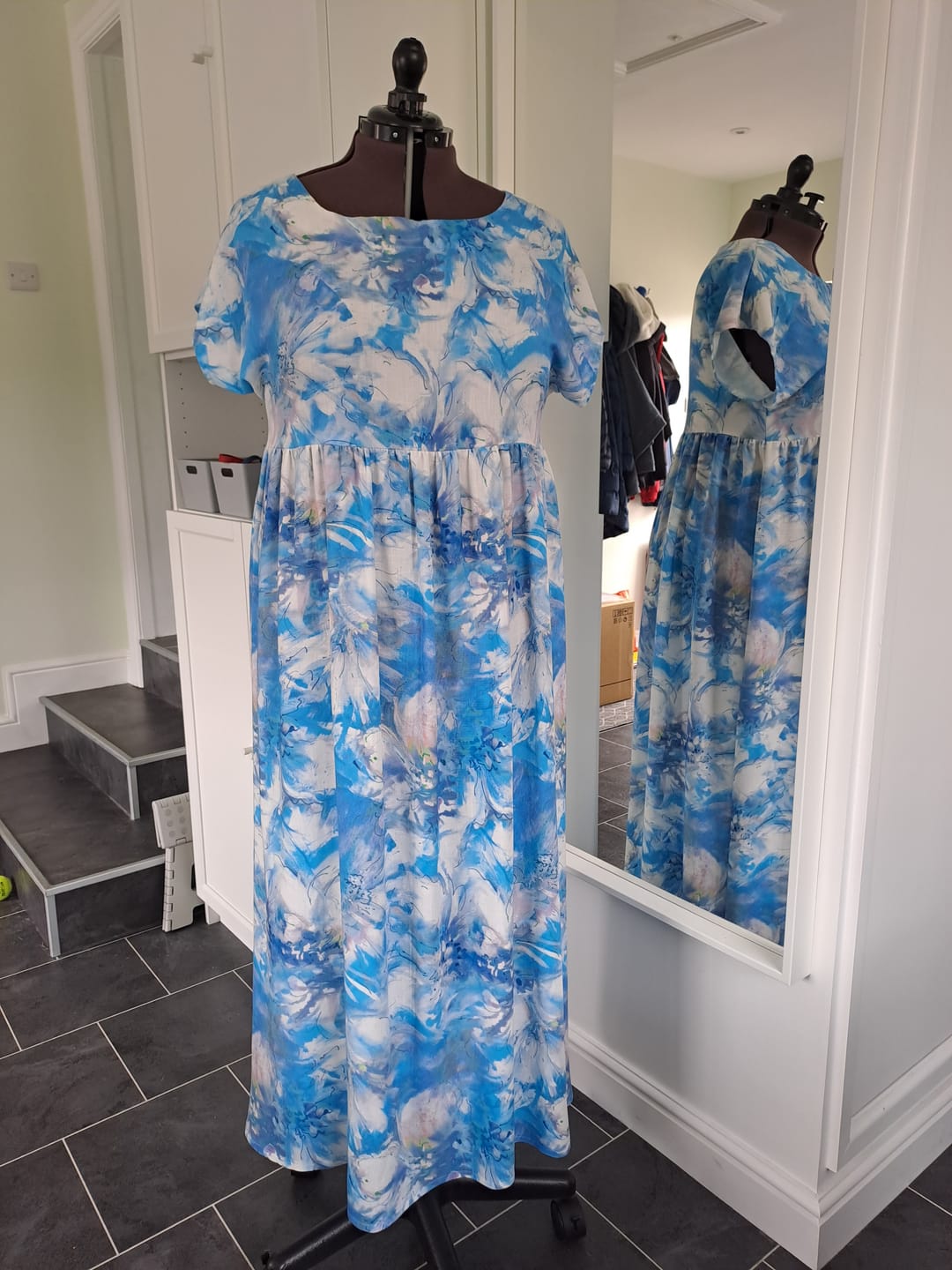 Customer photo review of Floral Cascade Linen Look Viscose Fabric