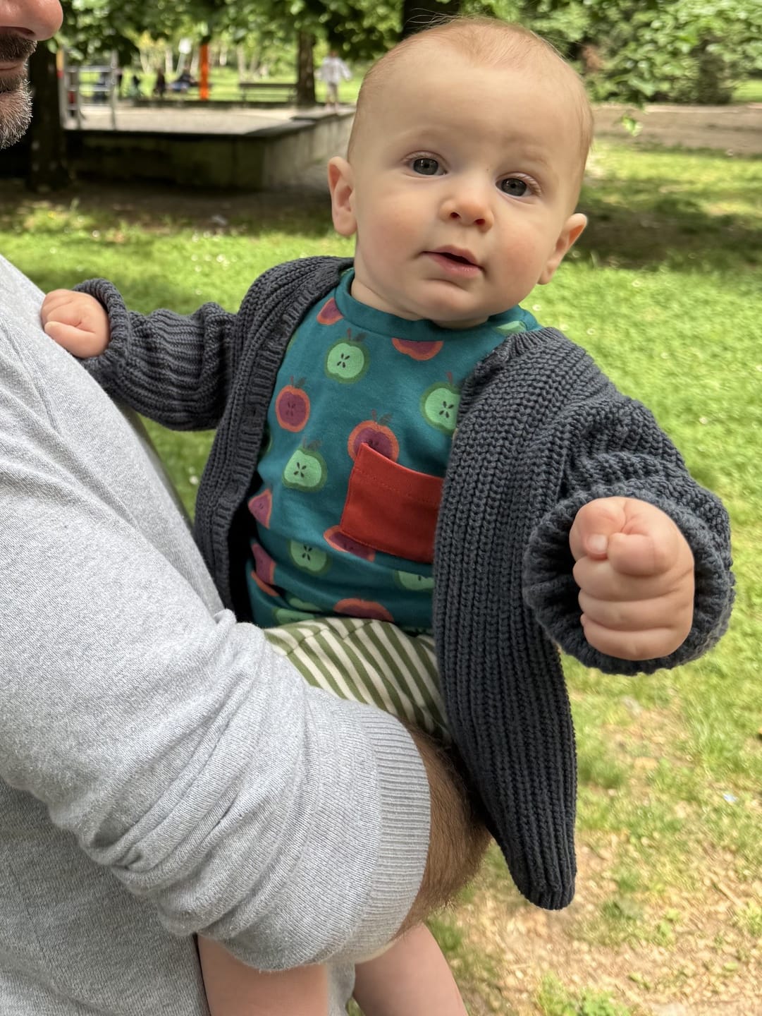 Customer photo review of Apple Picking Organic T Shirt & Jogger Playset