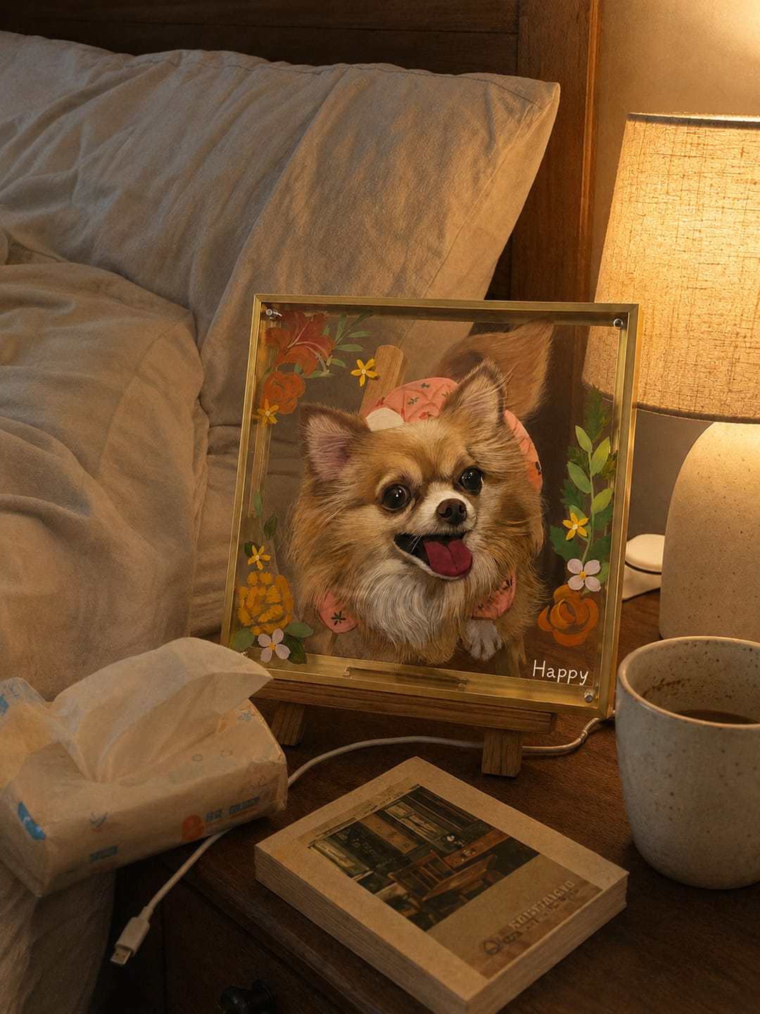 Customer photo review of Multi-layer 3D pet portrait