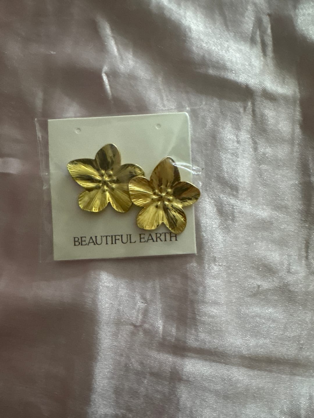Customer photo review of Gold Blossom Earrings