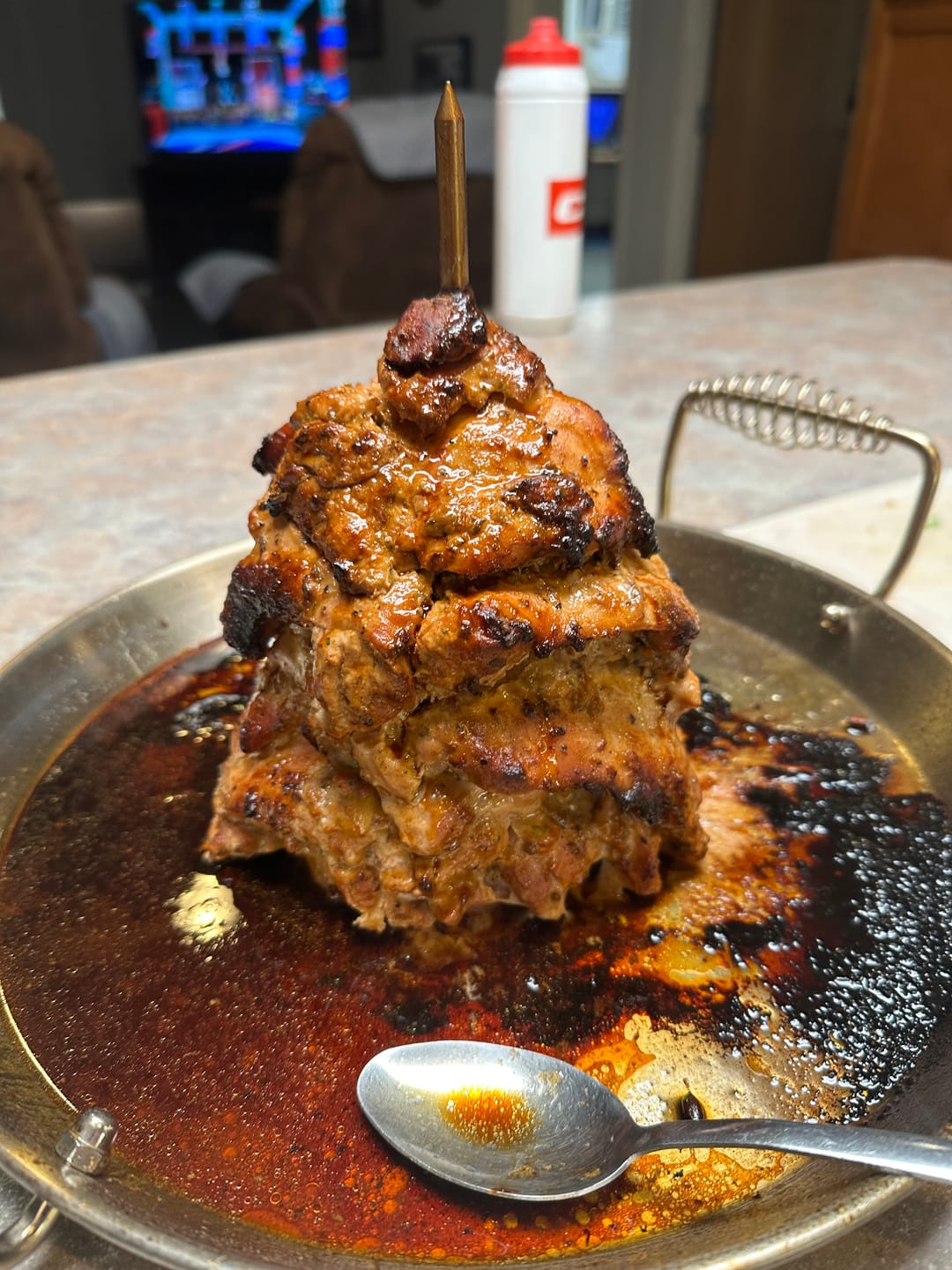 Customer photo review of Al Pastor Skewer with Plate