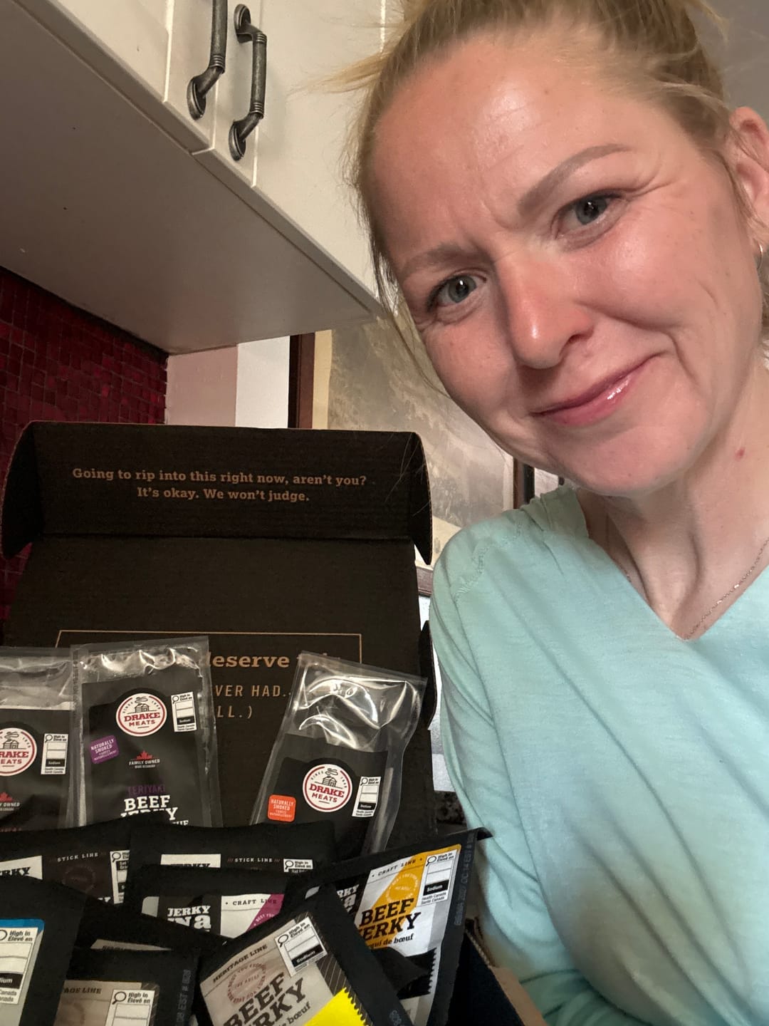 Customer photo review of One-of-Everything Jerky Box