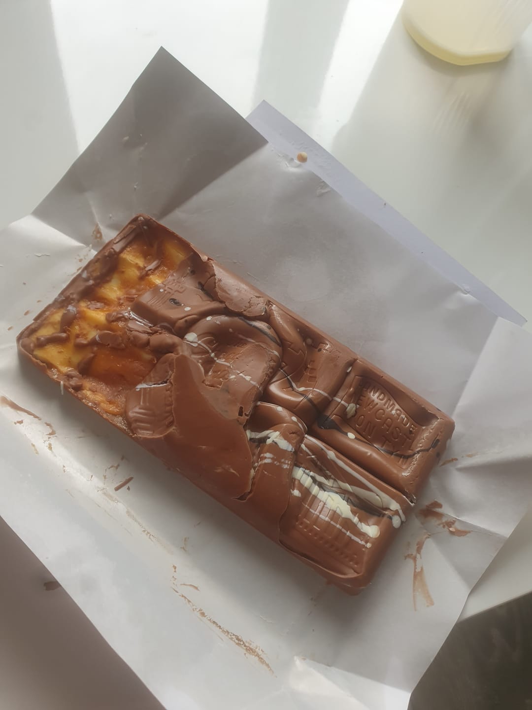 Customer photo review of The Geordie Bar double chocolate and caramel filled bar 145g
