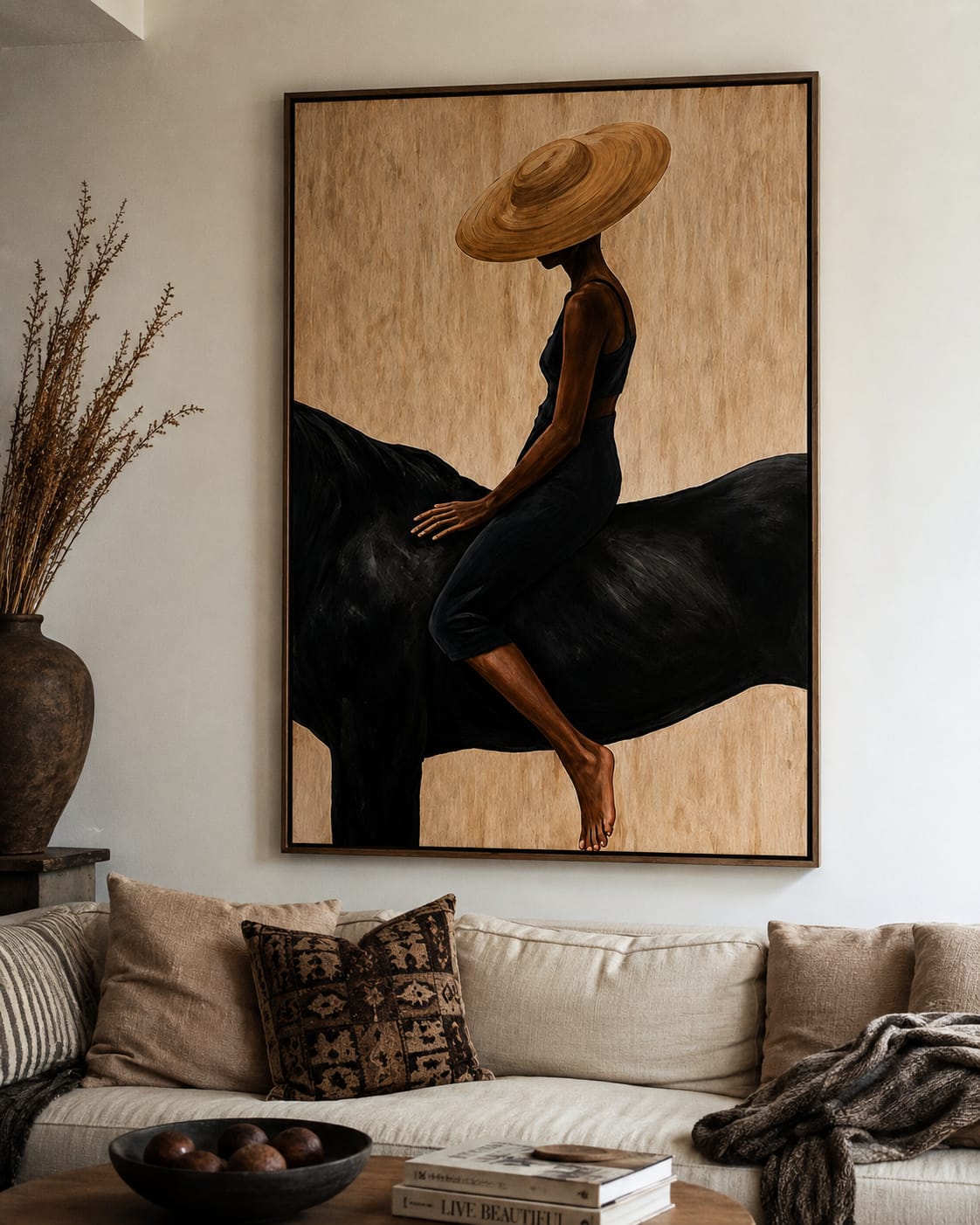 Customer photo review of Golden Shade-Black Horse Painting
