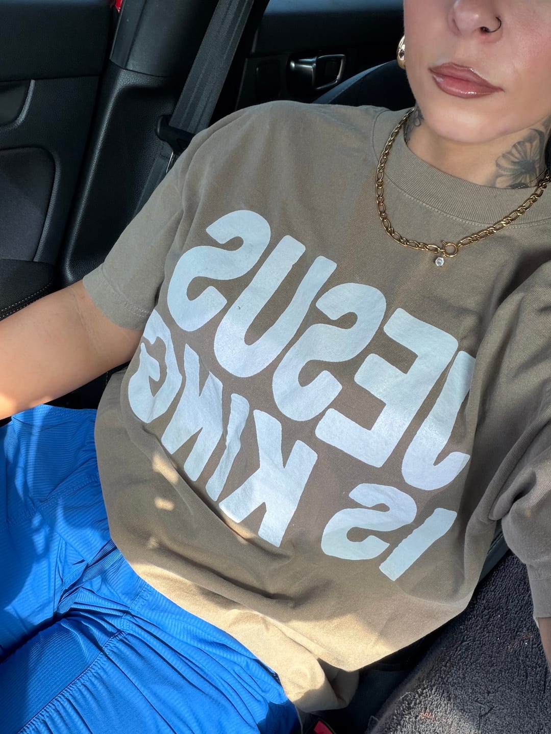 Customer photo review of Mystery Clearance Tee + Free Sticker