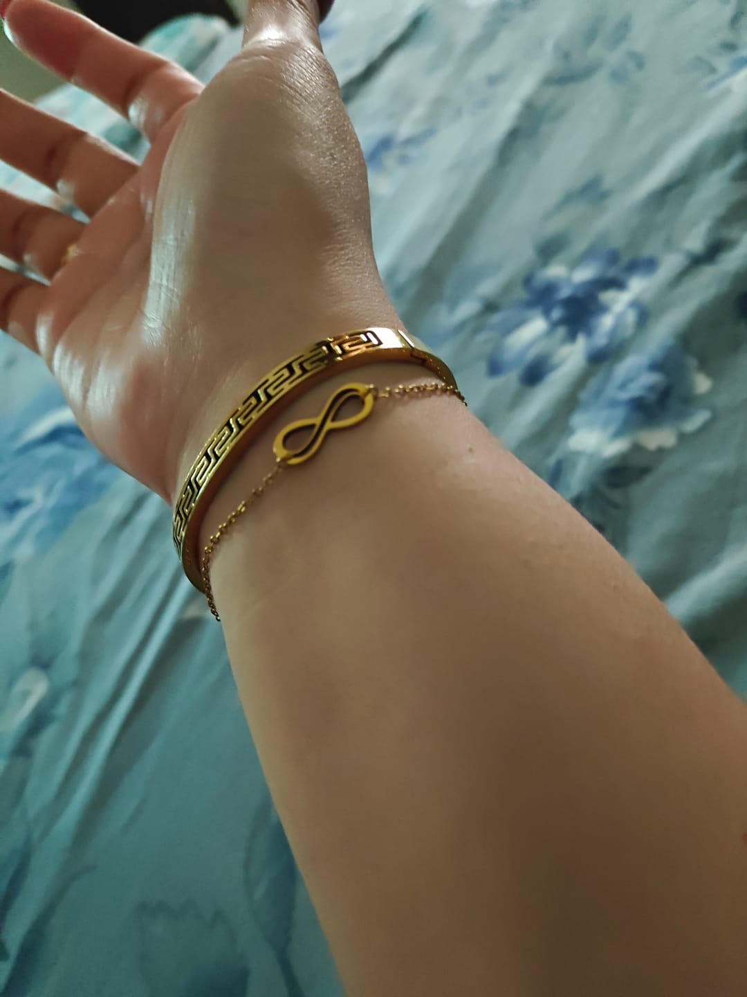 Customer photo review of Infinity Charm Chain Bracelet