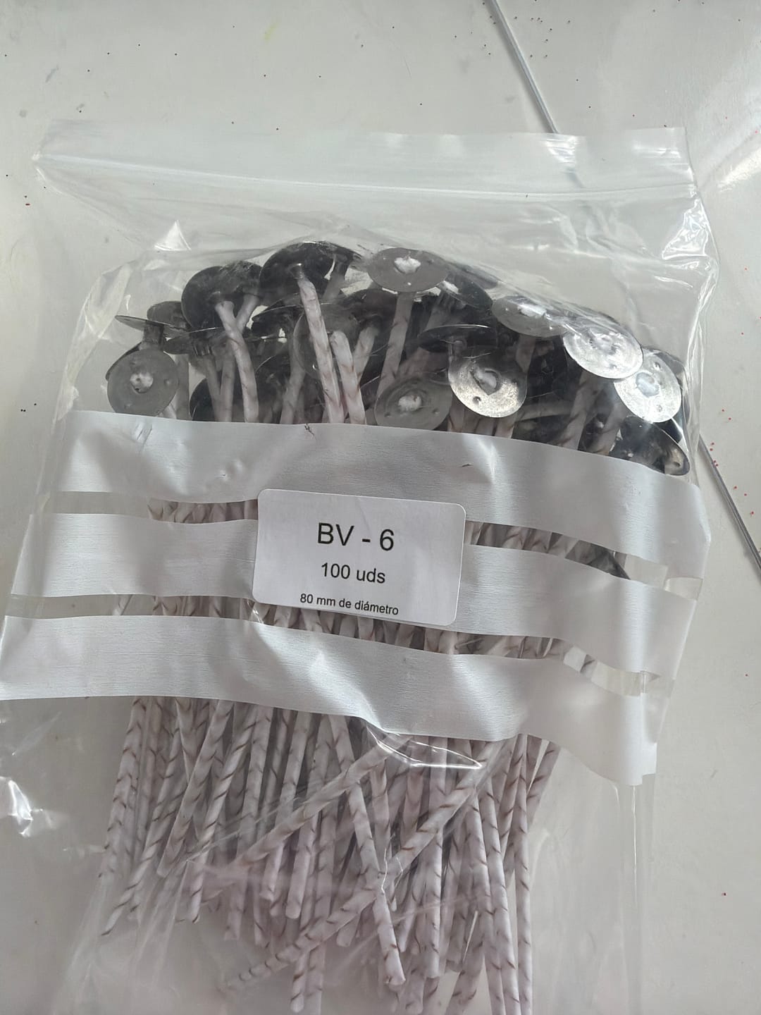 Customer photo review of MECHAS PARA VELAS ENCERADAS Y CORTADAS A MEDIDA