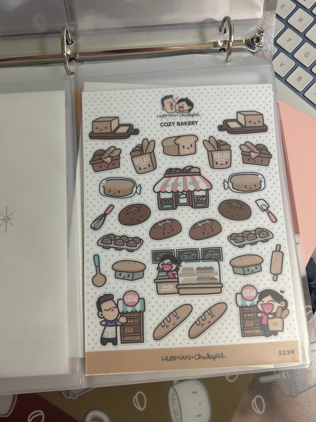 Customer photo review of Cozy Bakery Sticker Sheet