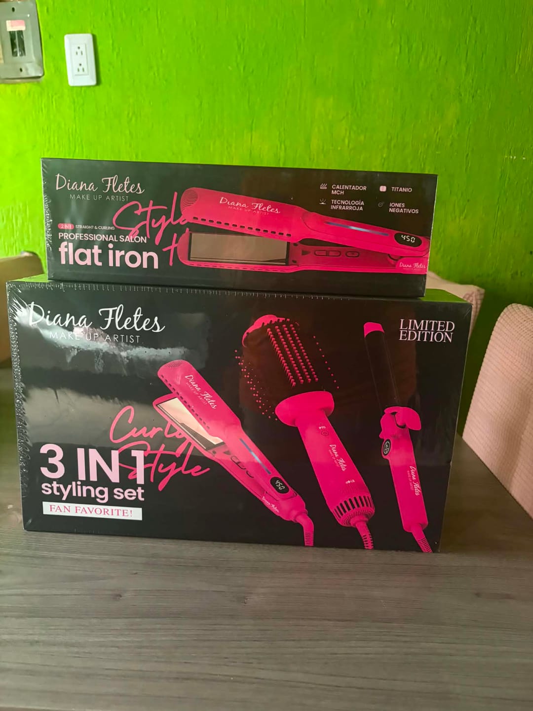 Customer photo review of Set Plancha Profesional Infrarroja + Cepillo Alaciador Light Pink
