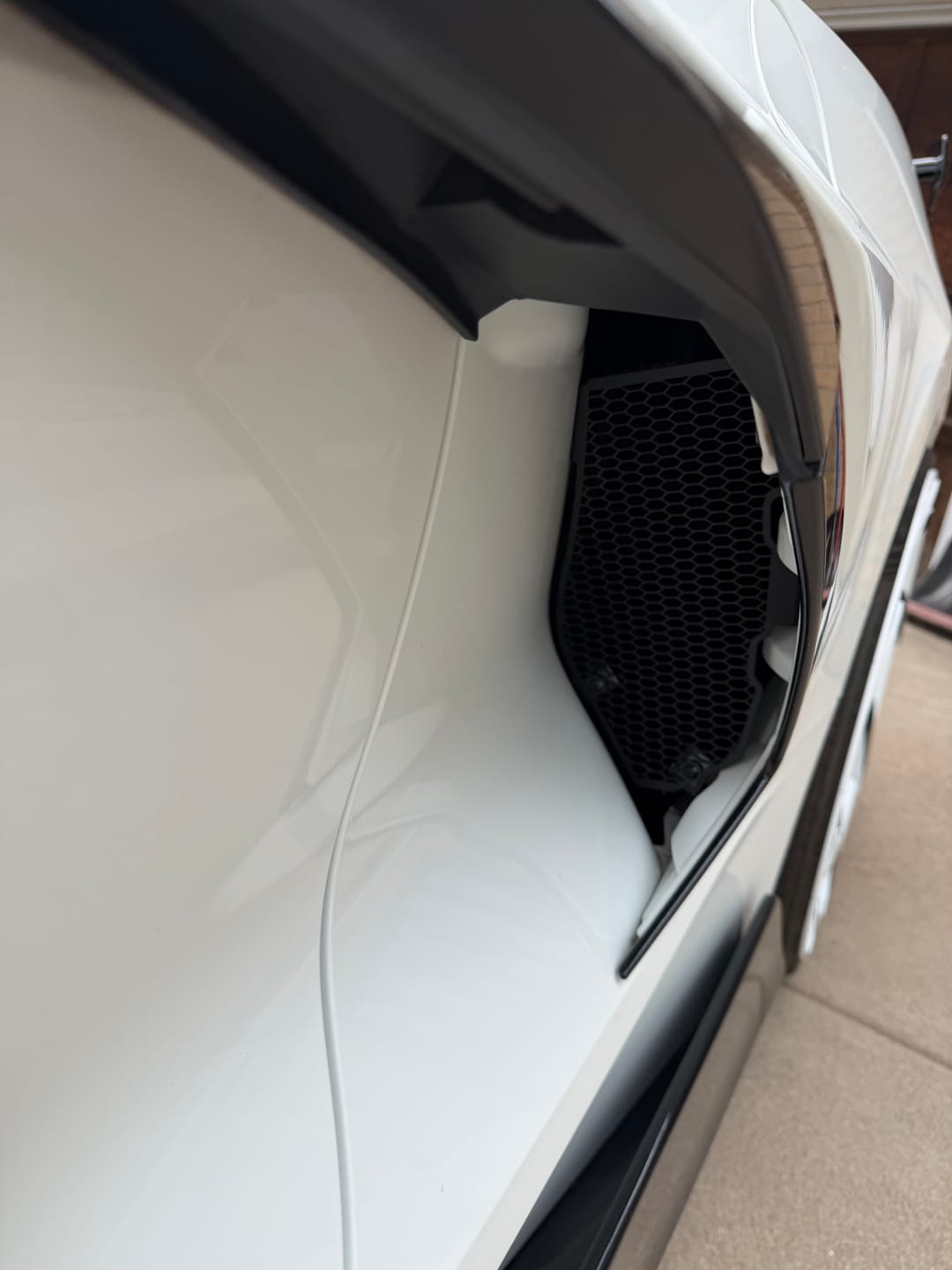 Customer photo review of Side Intake Mesh Grille Insert Guard for 2020-2023 Corvette