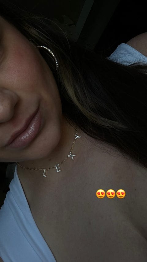 Customer photo review of Diamant-Namenskette