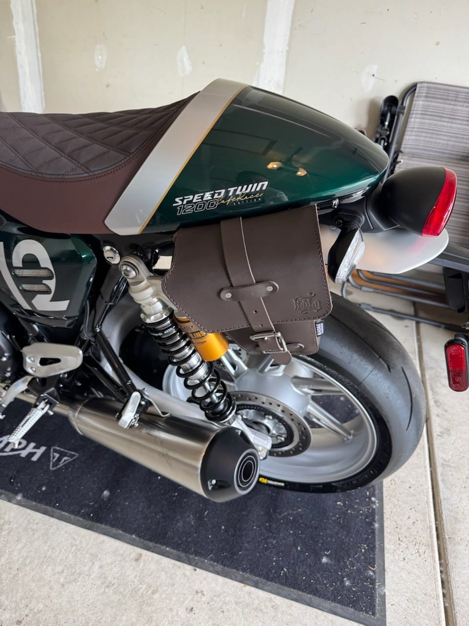 Customer photo review of Triumph Speed Twin 1200 Cafe Racer Edition Saddlebags - TCR01 (Set of 2)