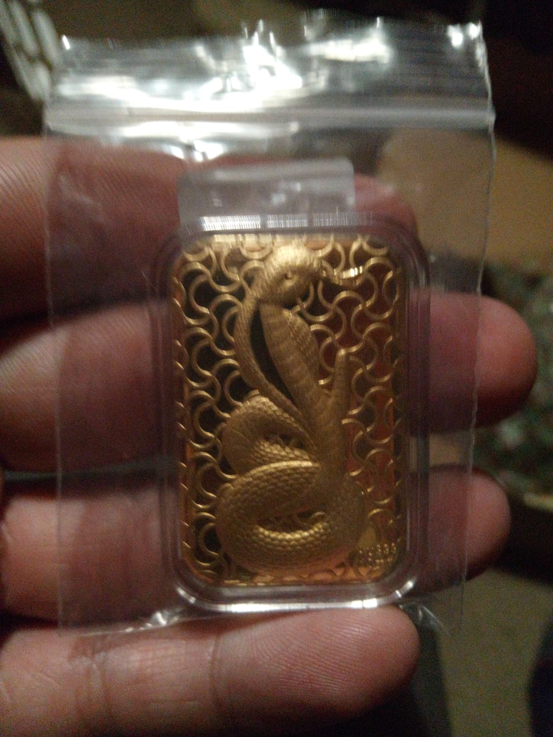 Customer photo review of 24K Yellow Gold  (99.99% Gold Purity) Essential King Cobra