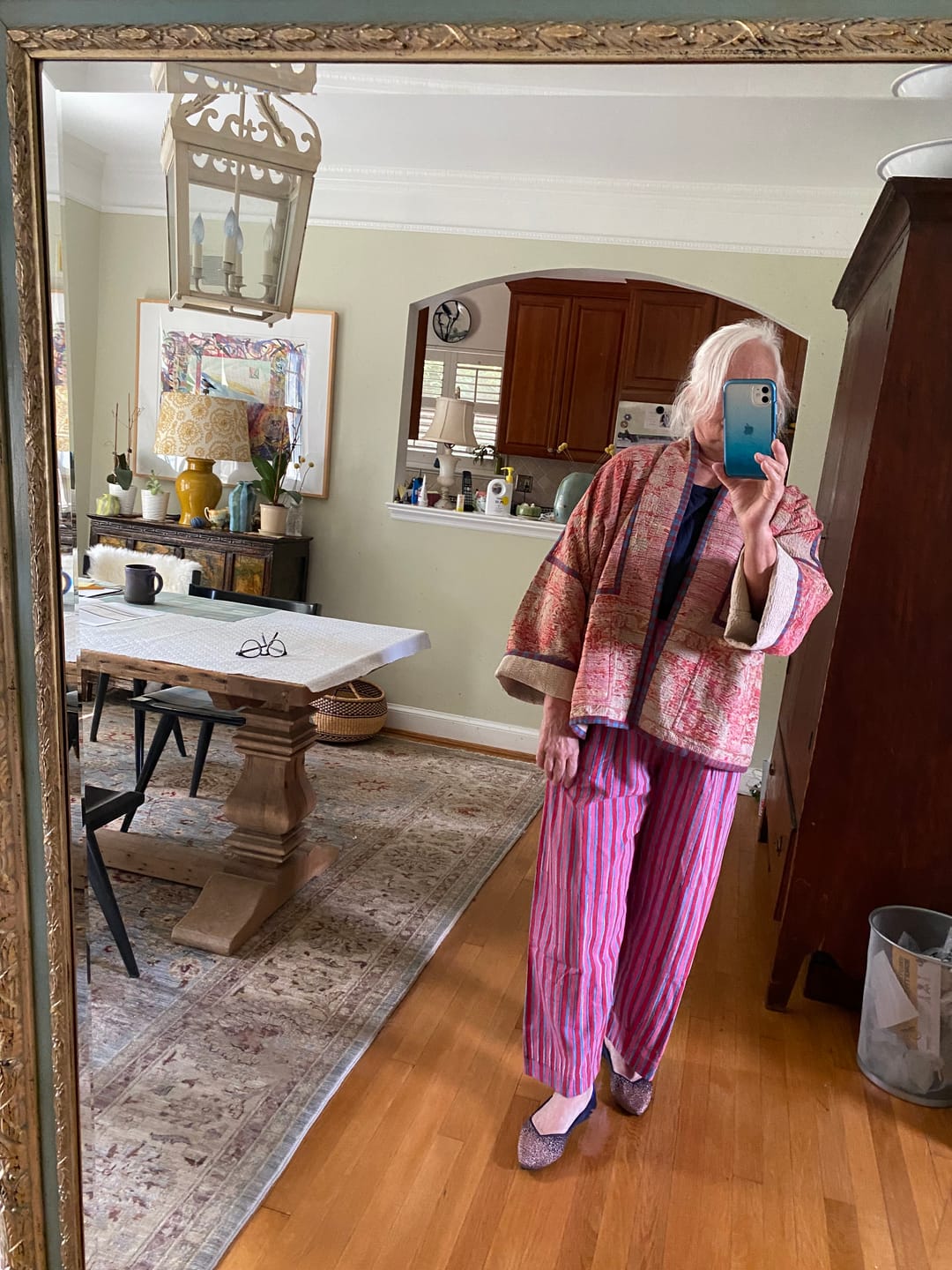 Customer photo review of CAIRO PANTS | IRIS STRIPE