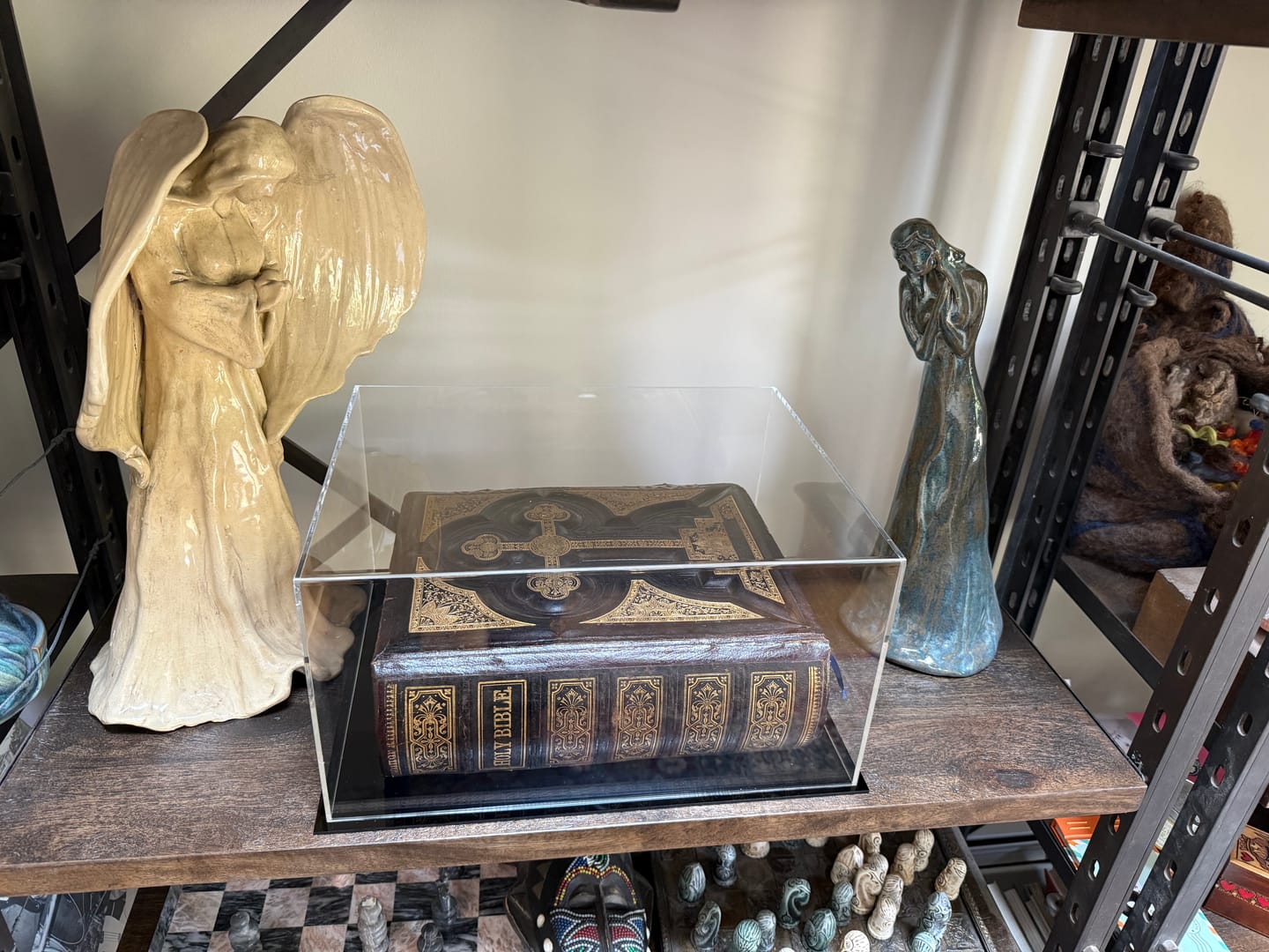 Customer photo review of Versatile Acrylic Display Cases with Double Sheet Base with Clear Case