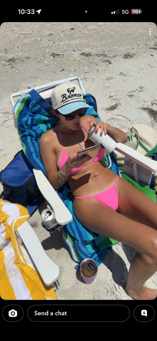 Customer photo review of 001 Triangle Bikini Top - Electric Pink
