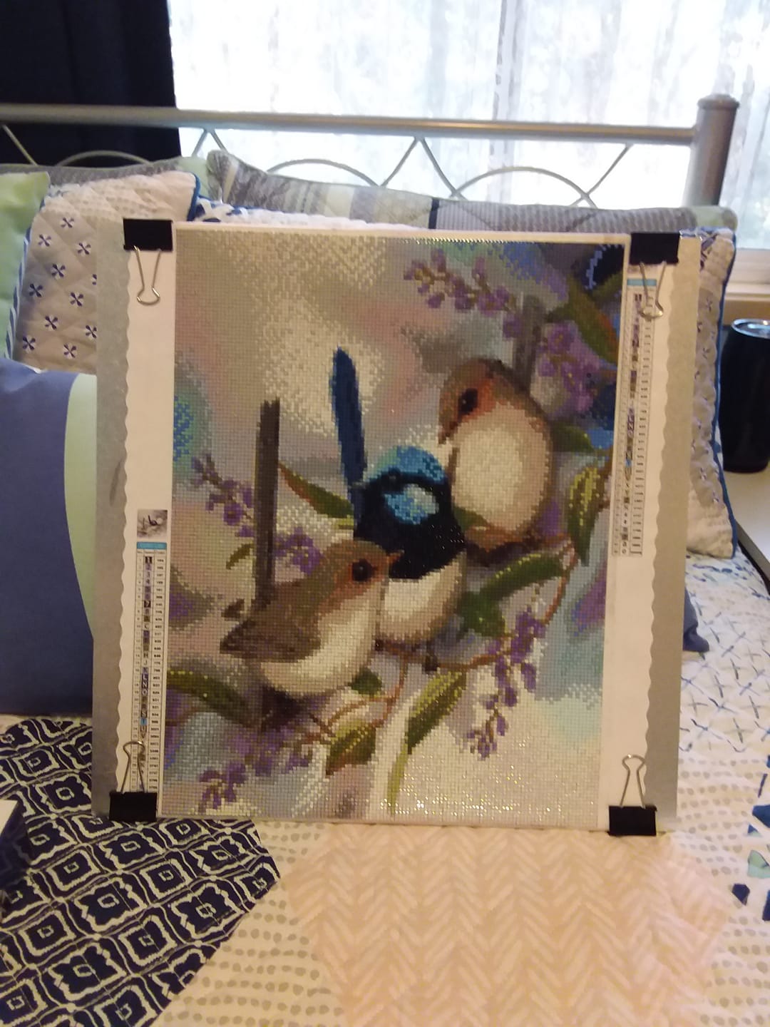 Customer photo review of Wrens & Hardenbergia - Full Drill Diamond Painting Kit