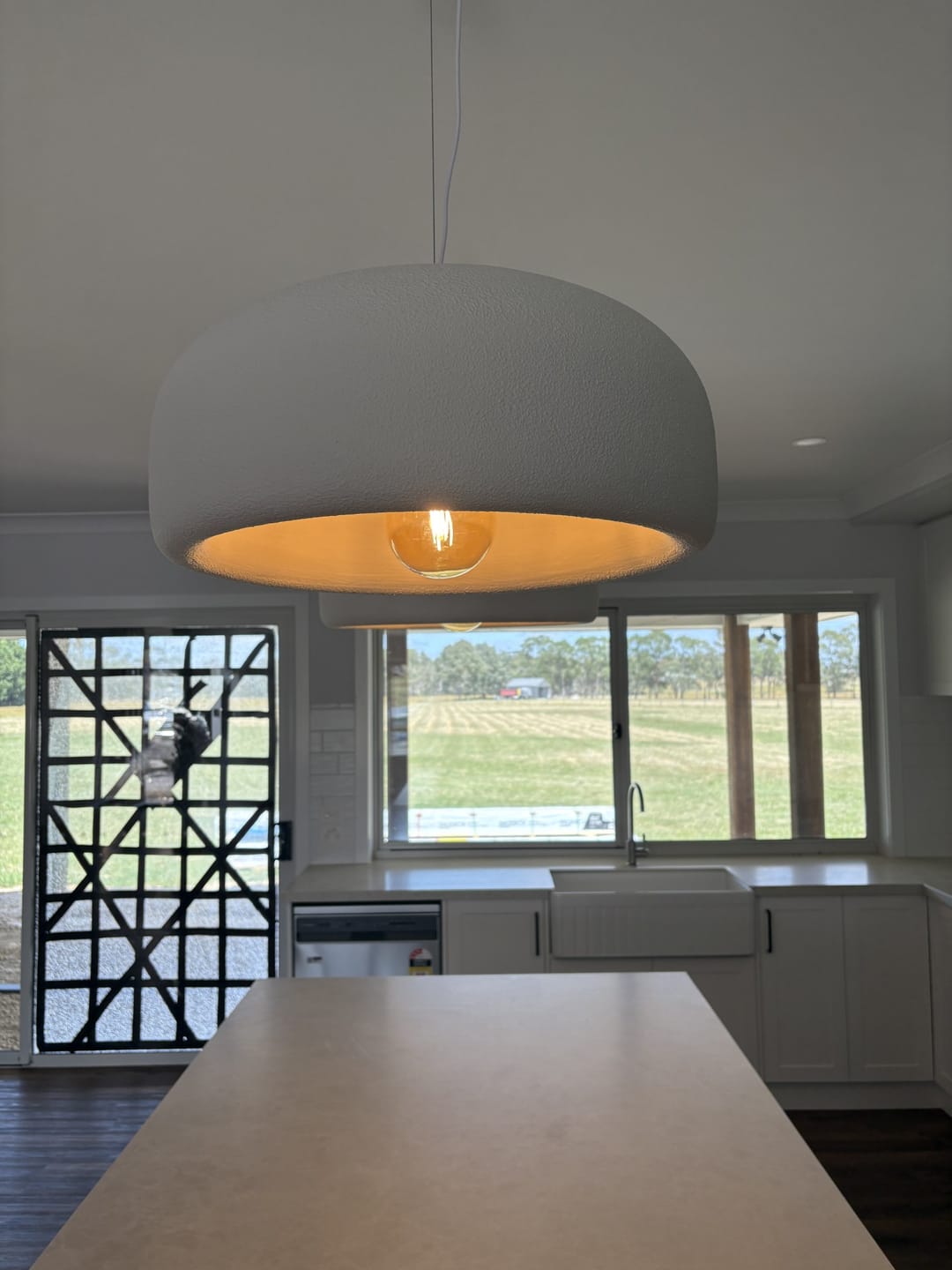 Customer photo review of Modern Minimalist 1-Light Cloud Pendant Light For Dining Room