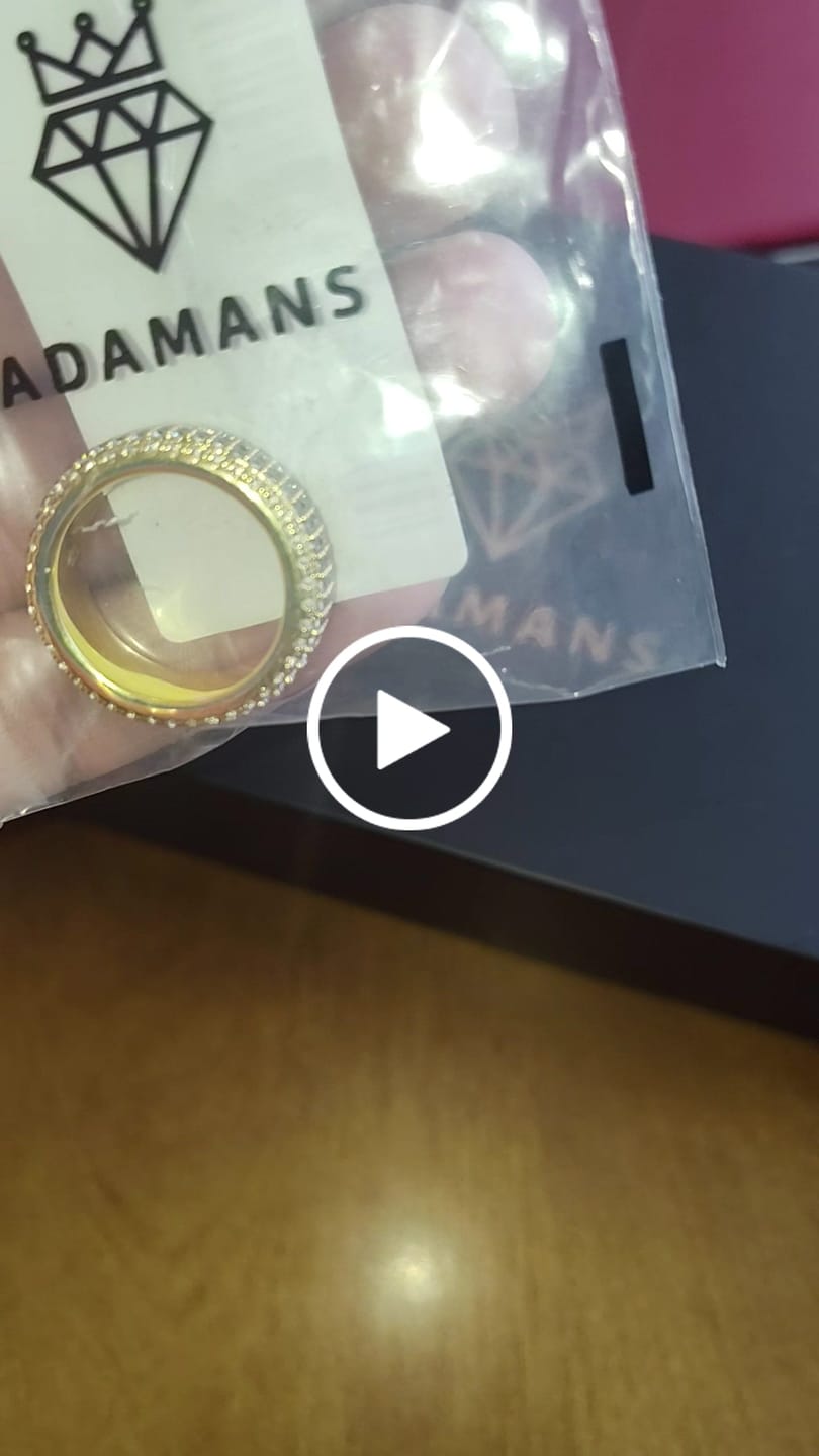 Customer video review of 3.6CT Moissanite 5 Row Paved Ring - 18K Gold - D Color - VVS1