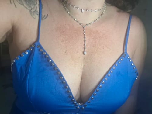 Customer photo review of Bianca Geometric CZ Necklace