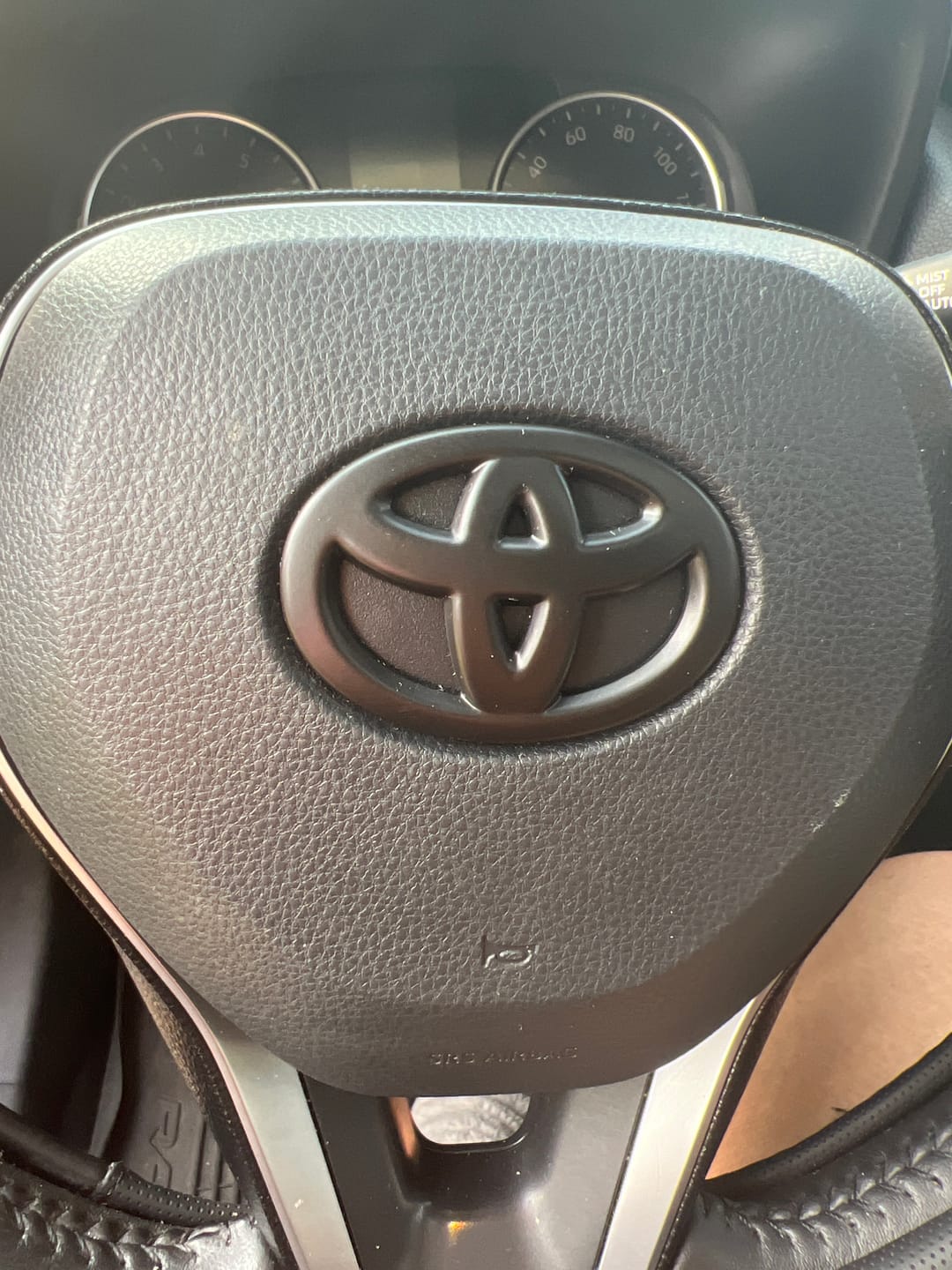 Customer photo review of Steering Wheel Emblem Overlay