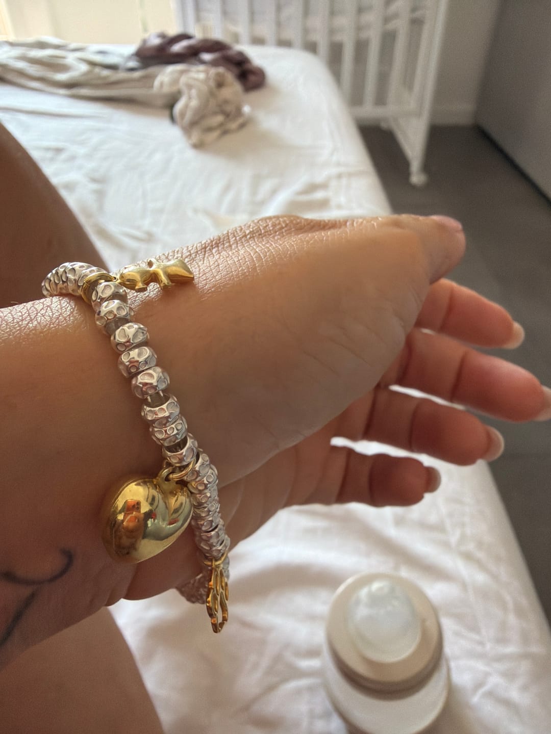 Customer photo review of CREA IL TUO BRACCIALE GRANELLI BOMBATI E TONDEGGIANTI - Argento e Oro