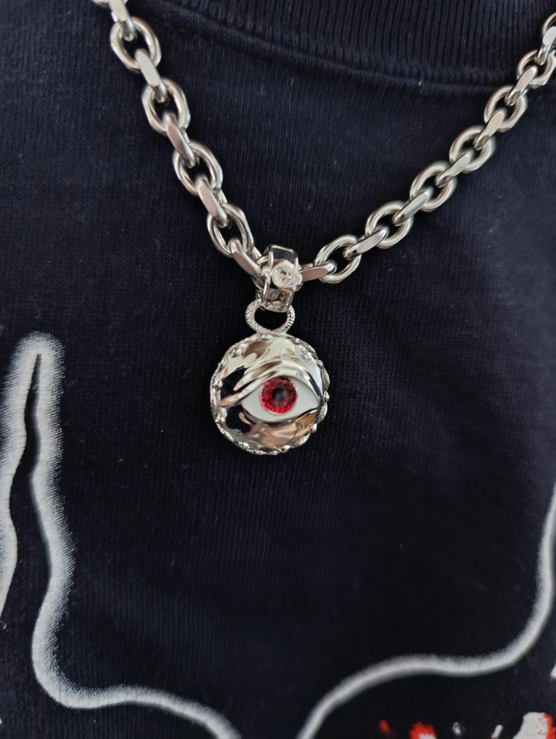 Customer photo review of EVIL EYE PENDANT