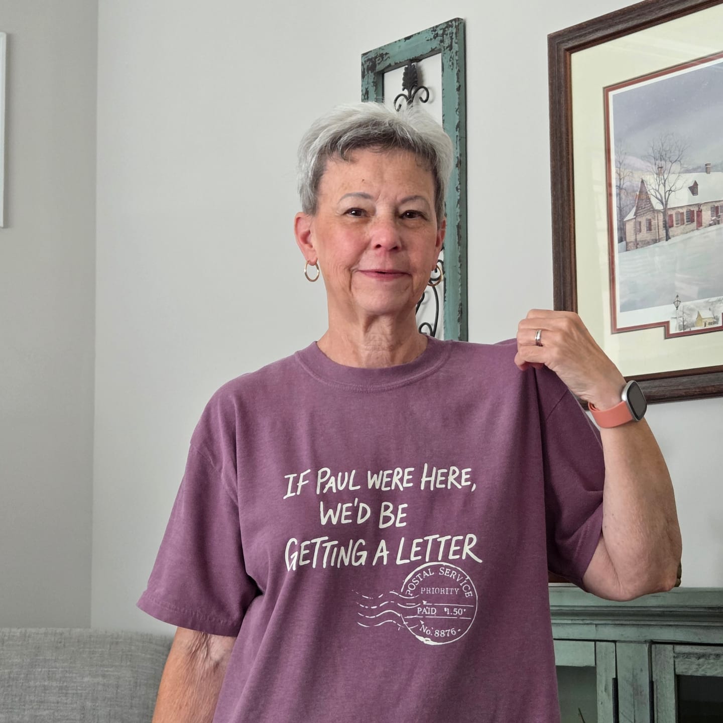 Customer photo review of Paul's Letter T-shirt