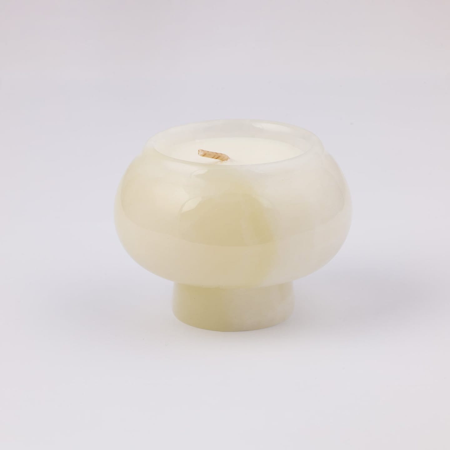 Customer photo review of Alabaster White Onyx Mushroom Candle