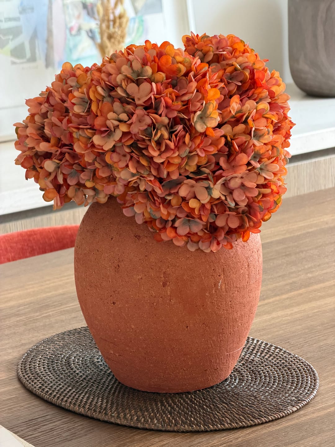 Customer photo review of Grote Zijden Hortensia - Oranje
