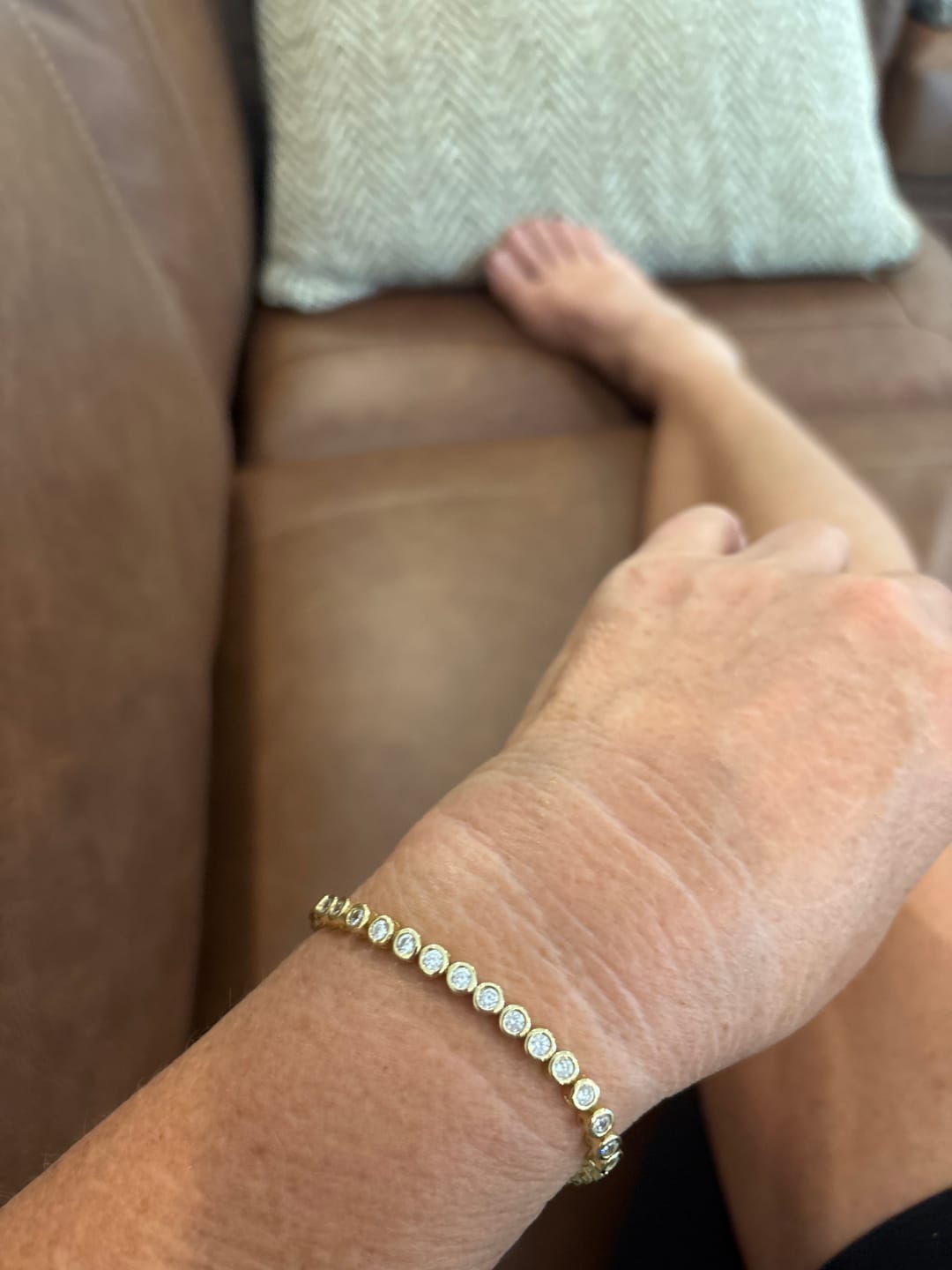 Customer photo review of Classic Bezel Tennis Bracelet
