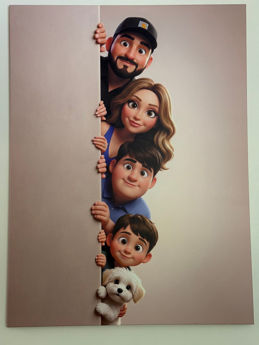 Customer photo review of Personalized Canvas - Animated Wall