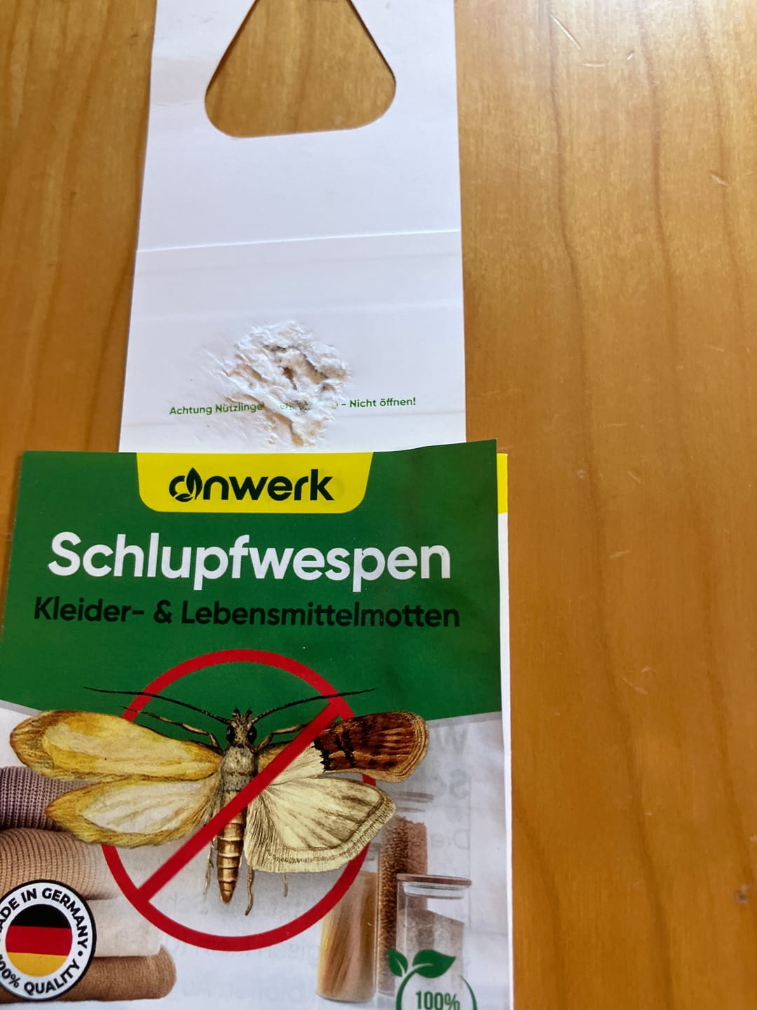 Customer photo review of Schlupfwespen gegen Kleidermotten.