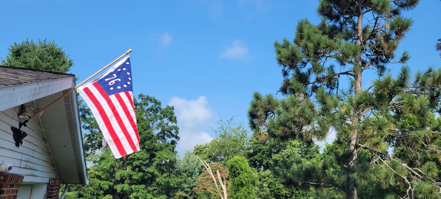 Customer photo review of 3' x 5' Bennington Flag Set