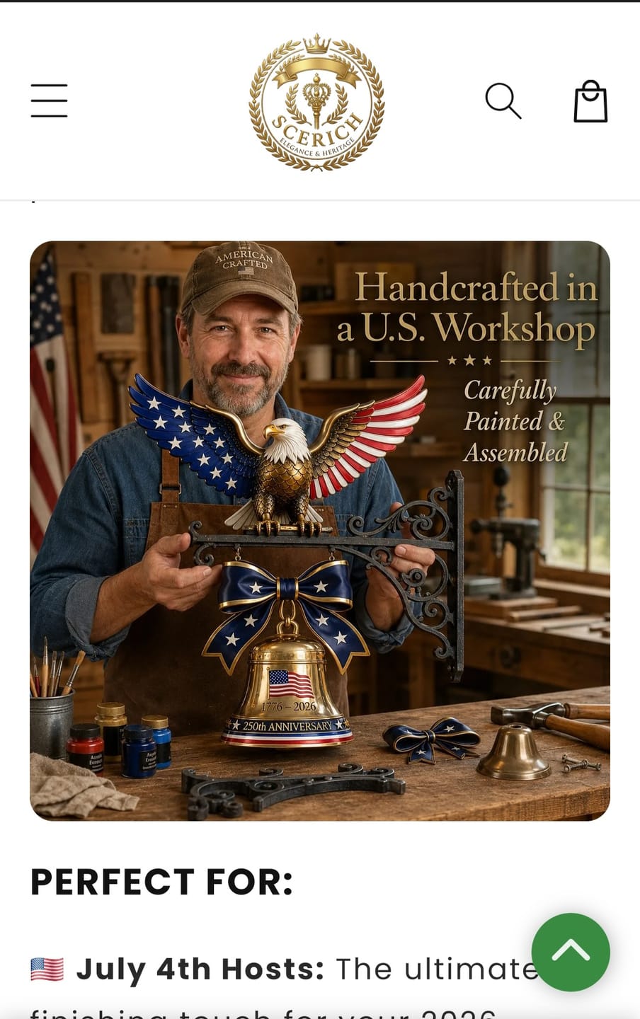 Customer photo review of 🔔 Ring in the Semiquincentennial: 1776-2026 "Spirit of Liberty" Eagle Bell