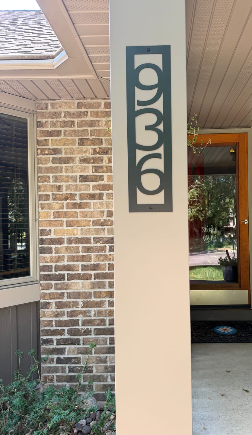 Customer photo review of Vertical Address Sign