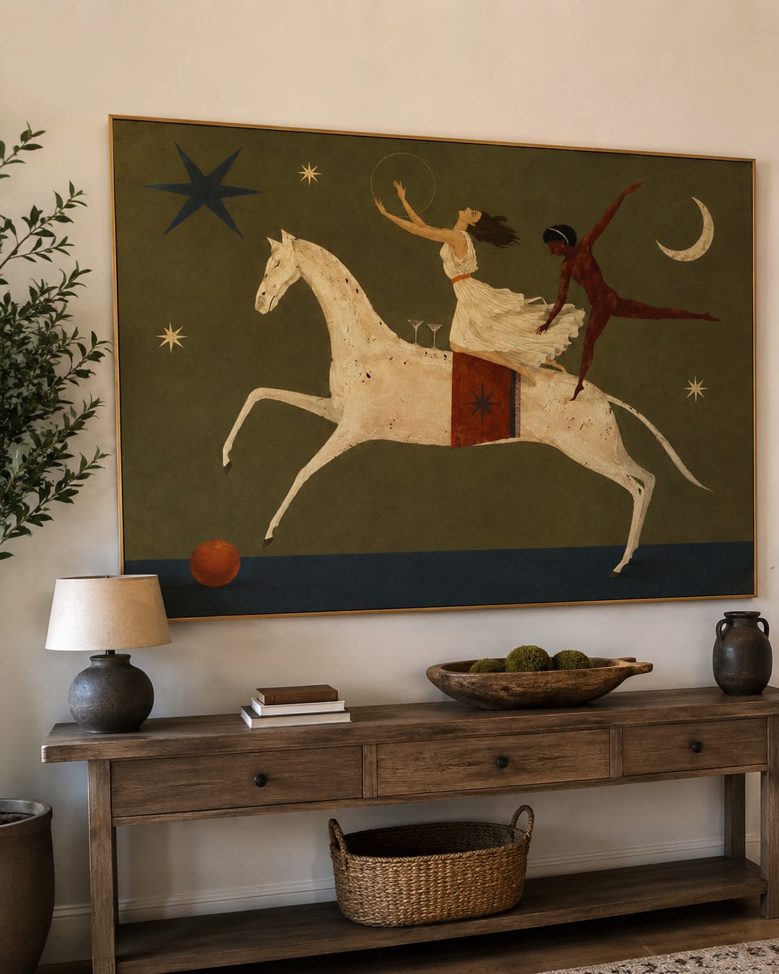 Customer photo review of Moonbound Twin Riders-Horse Painting