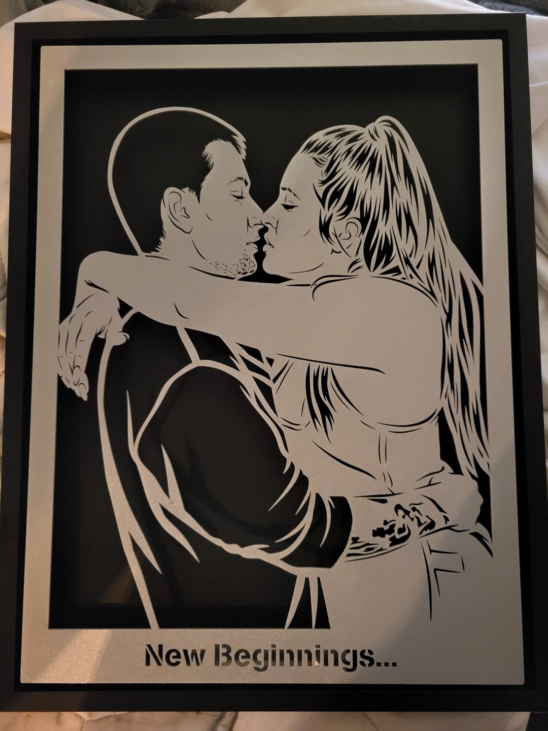 Customer photo review of Custom Metal Portrait