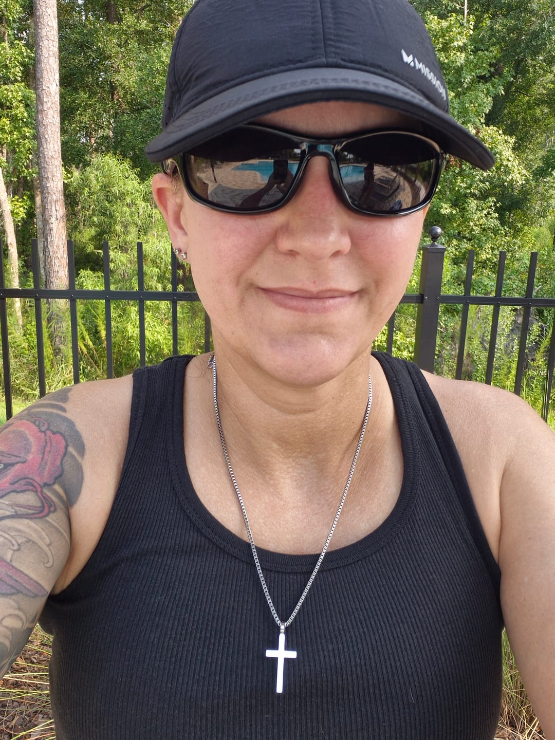 Customer photo review of Classic Cross & Box Chain