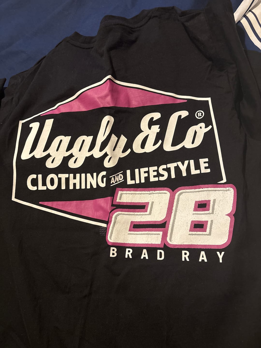 Customer photo review of Bradley Ray #28 x Diamond Black T-Shirt