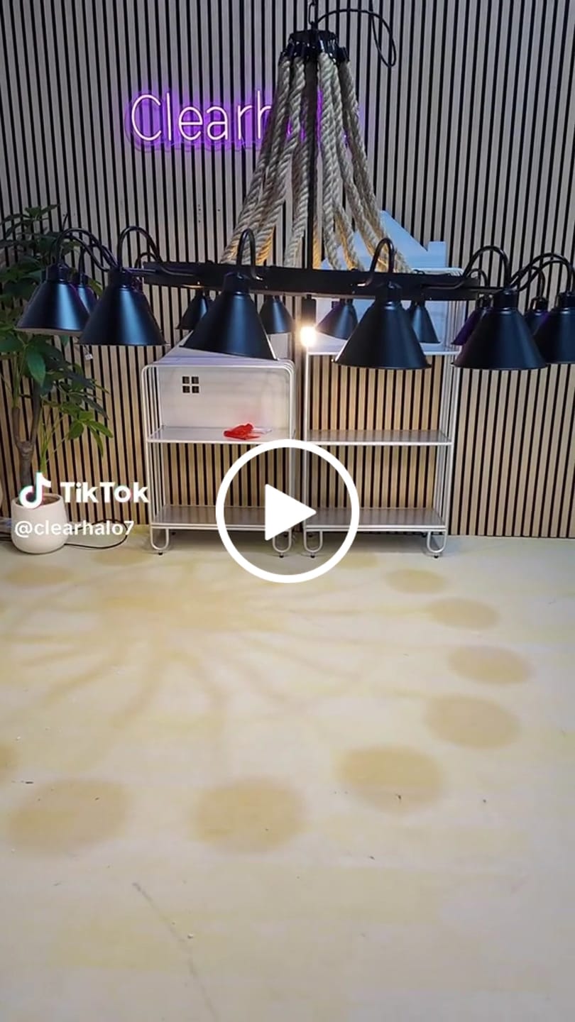 Customer video review of Metal Black Chandelier Light Fixture Cone Industrial Rope Ceiling Suspension Lamp with Wagon Wheel Design