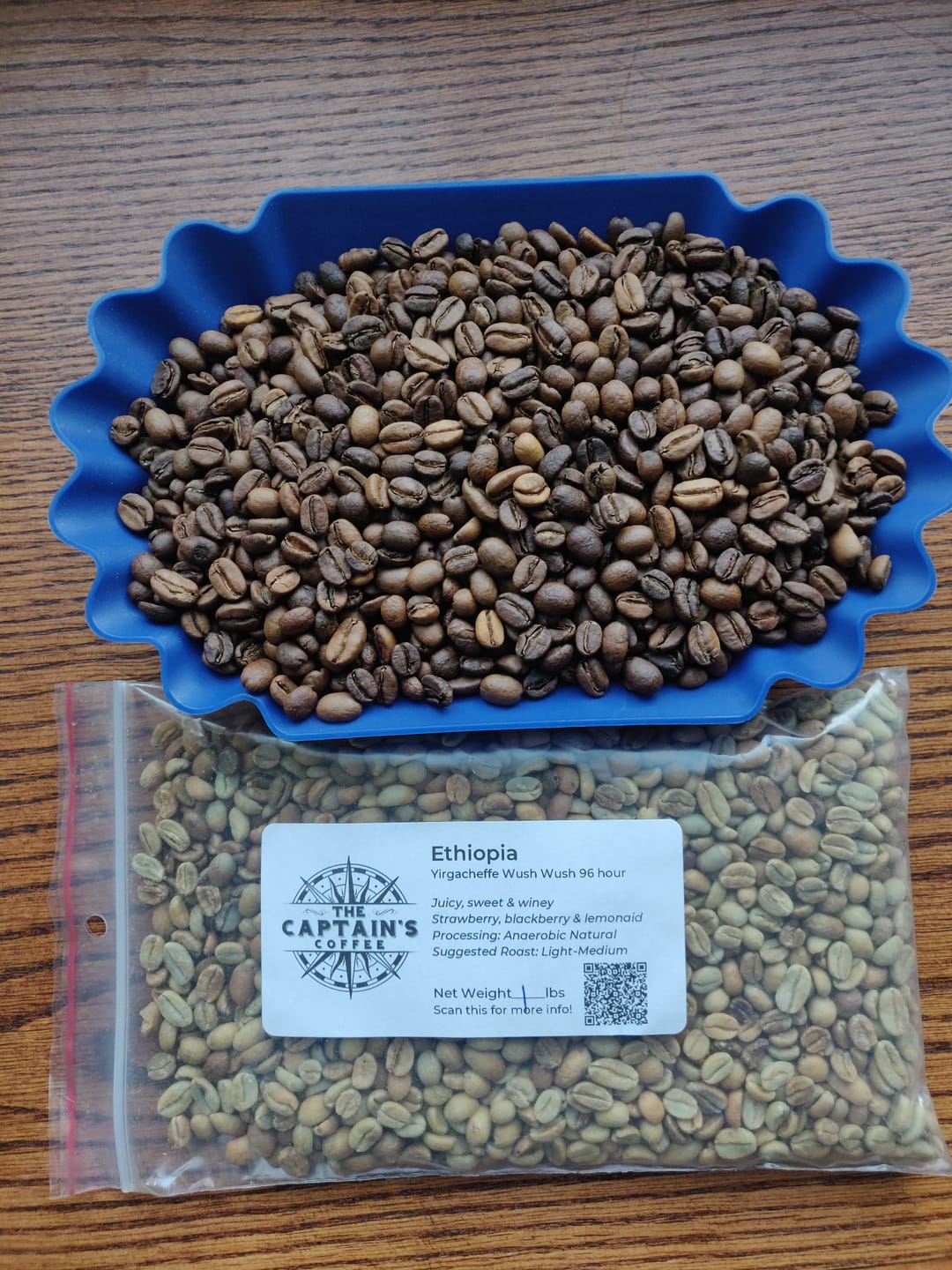 Customer photo review of Ethiopia Yirgacheffe Wush Wush 96 Hour Anaerobic Natural