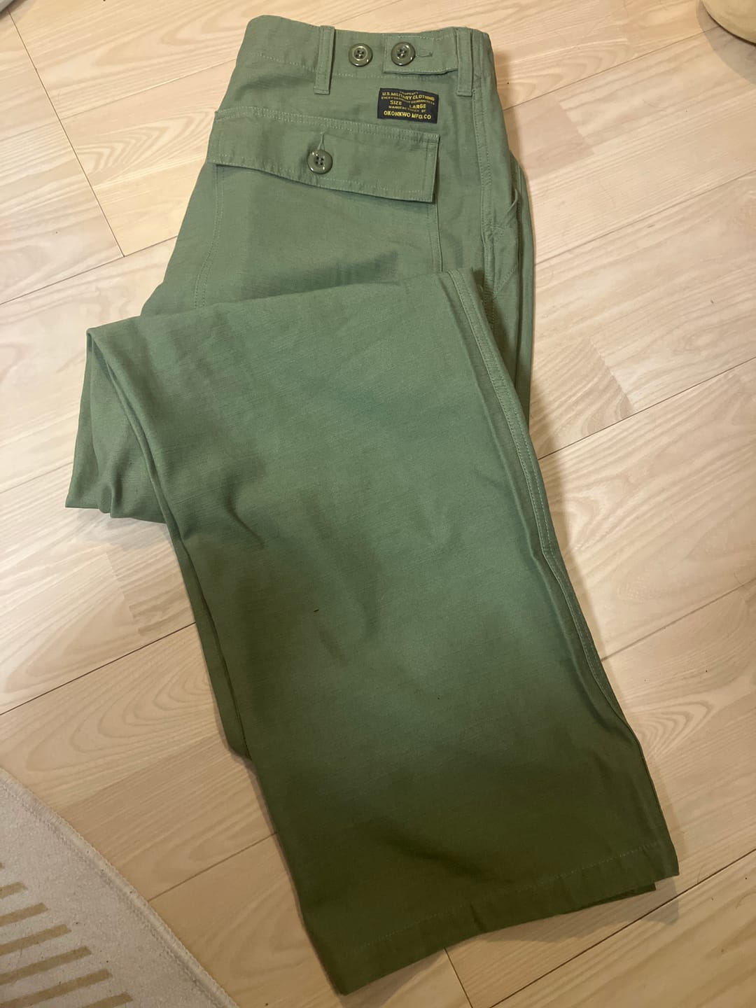 Customer photo review of 米軍OG-107復刻 コットンベイカーパンツ